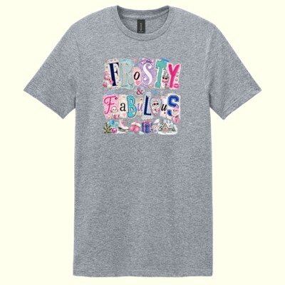 Frosty & Fabulous – Coquette Winter Shirt ❄️🩷 97-001 - Adult Softstyle ® T Shirt Thumbnail