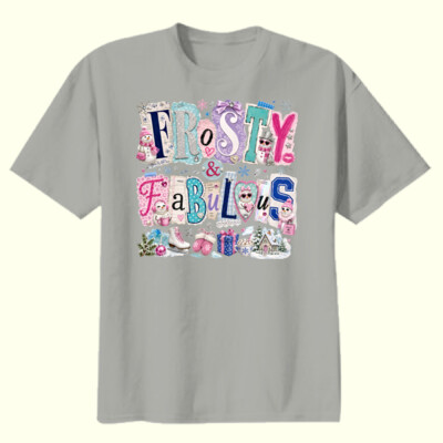 Frosty & Fabulous – Coquette Winter Shirt ❄️🩷 97-001 - Youth Heavy Cotton 100% Cotton T Shirt Thumbnail
