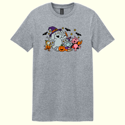 Spooky Classroom Friends – Halloween Teacher Shirt 🎃📚 40-143 - Adult Softstyle ® T Shirt Thumbnail