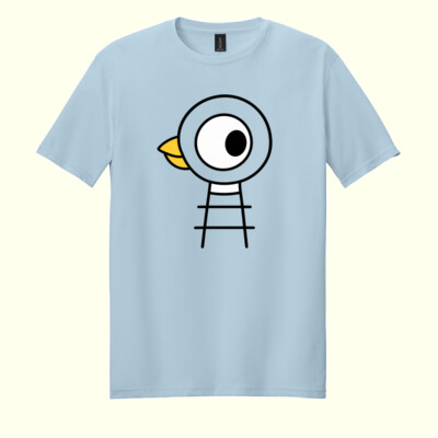 Cute Blue Pigeon Face Shirt 83-105 - Adult Softstyle ® T Shirt Thumbnail