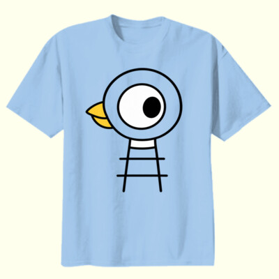 Cute Blue Pigeon Face Shirt 83-105 - Youth Heavy Cotton 100% Cotton T Shirt Thumbnail